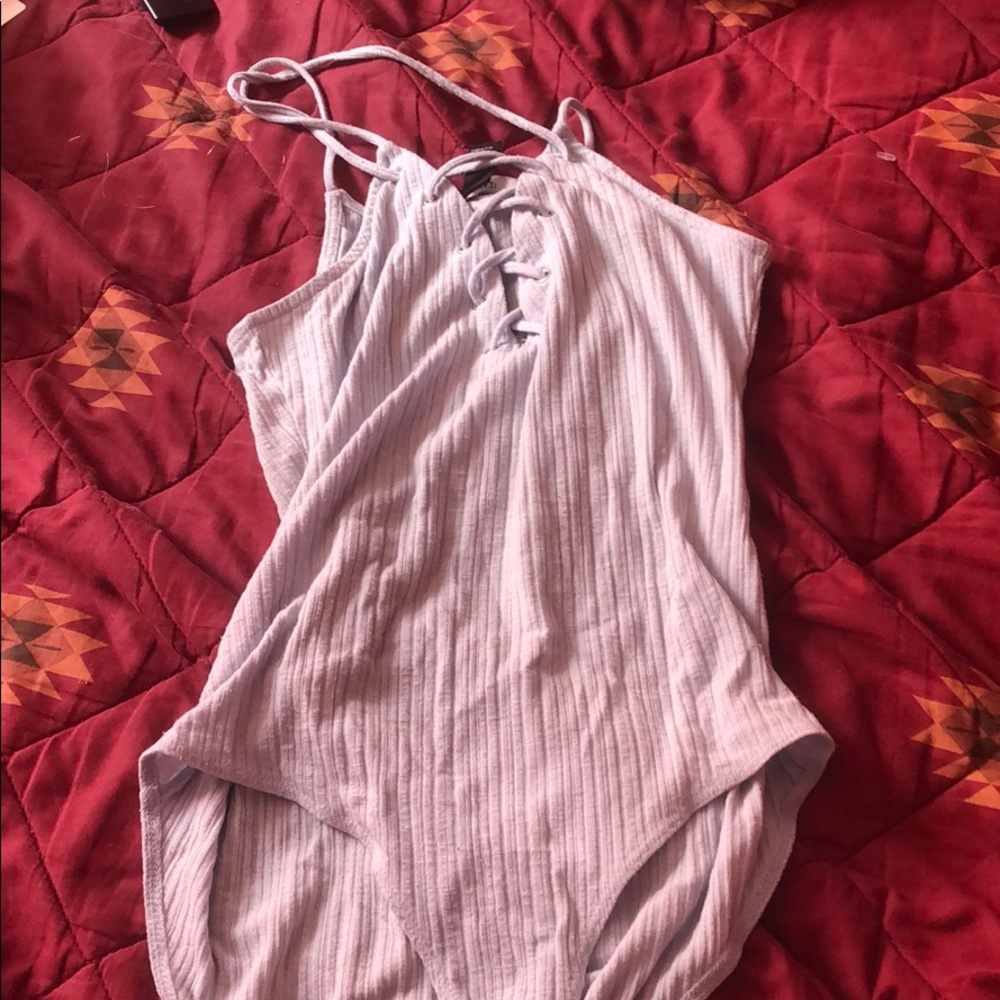 Light blue body suit